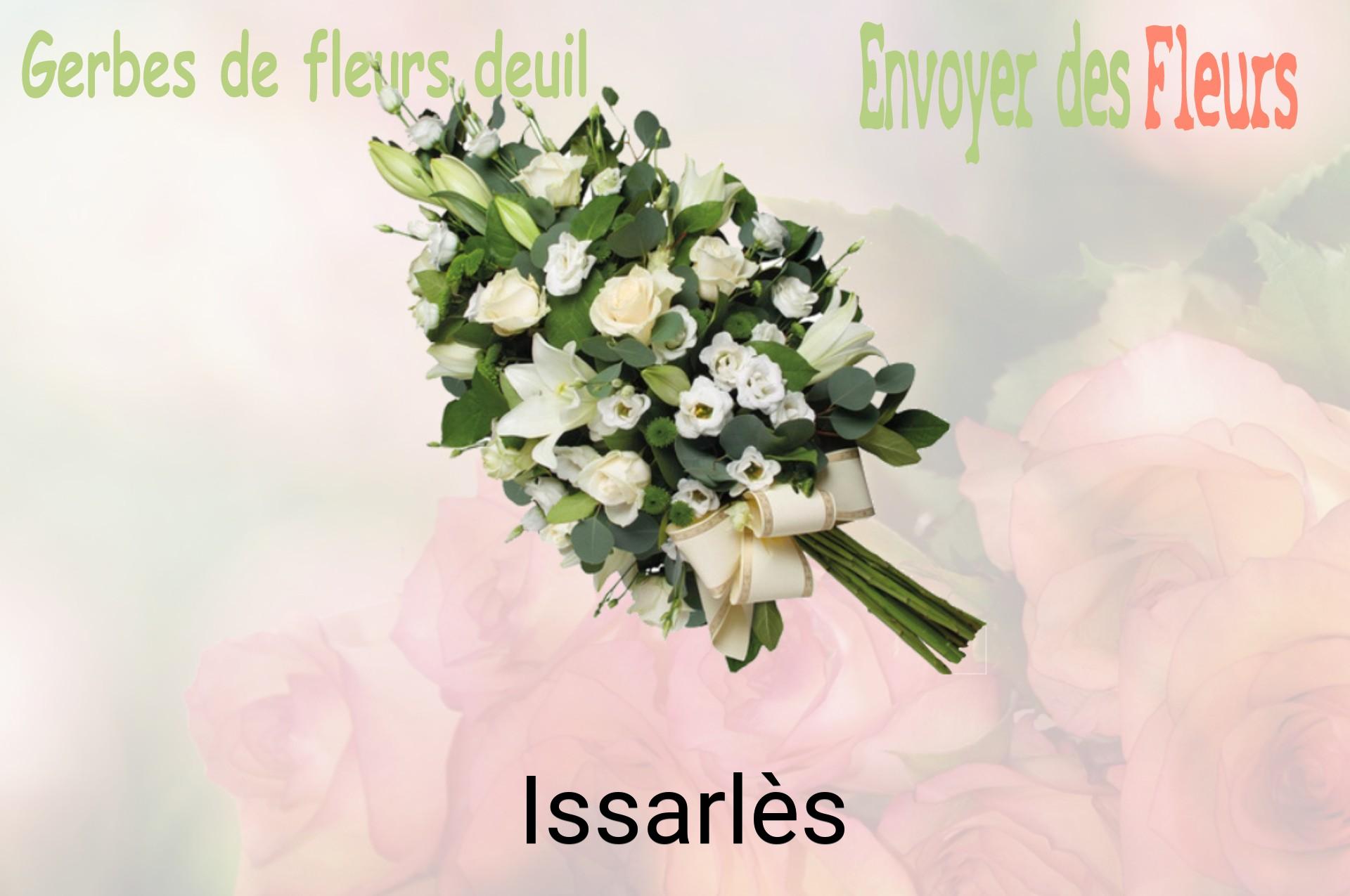 Gerbe de fleurs de deuil livrée à Issarlès